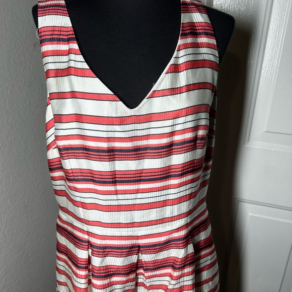 Ann Taylor Red and White Striped Mini Dress - Picture 3 of 8